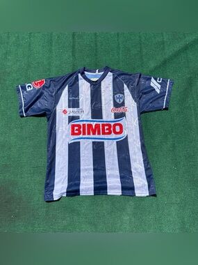 2007/08 Rayados de Monterrey Home Jersey  Navy/white Men’s Size XL
